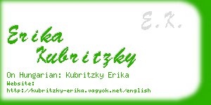 erika kubritzky business card